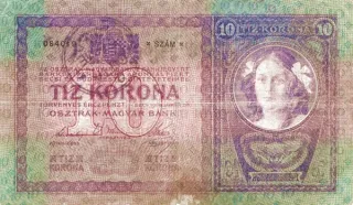 Croatian States 10 Corone, 1920 reverse